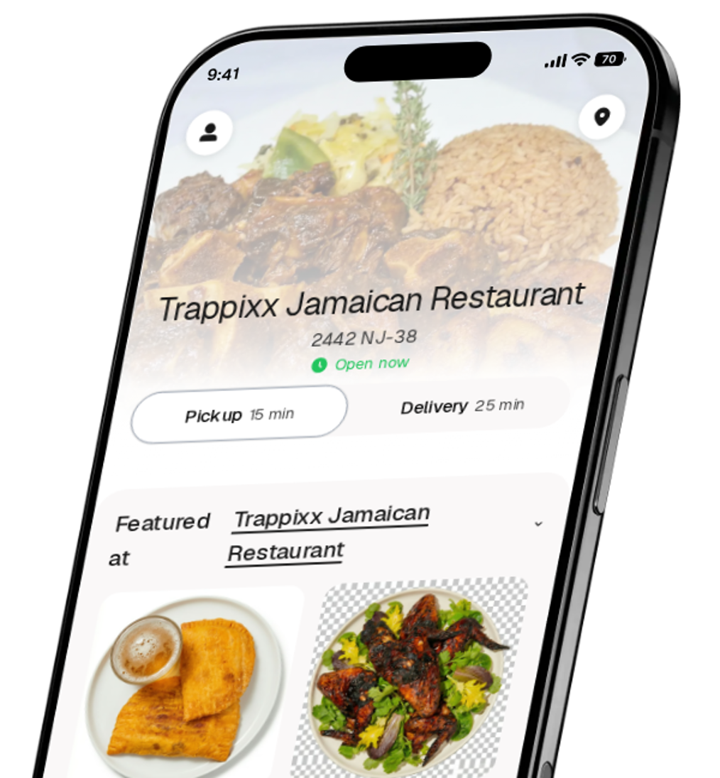 Trappixx Jamaican Restaurant app preview