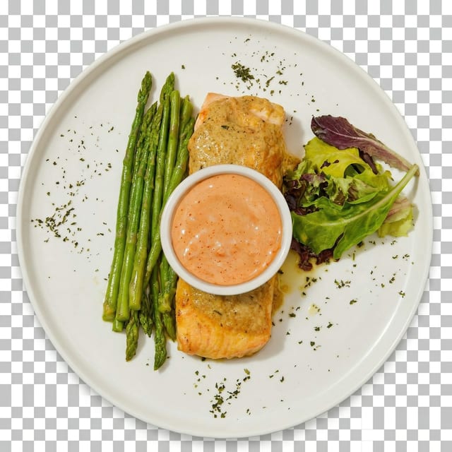 Garlic Salmon.