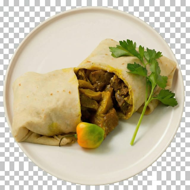 Curry Chicken Roti.
