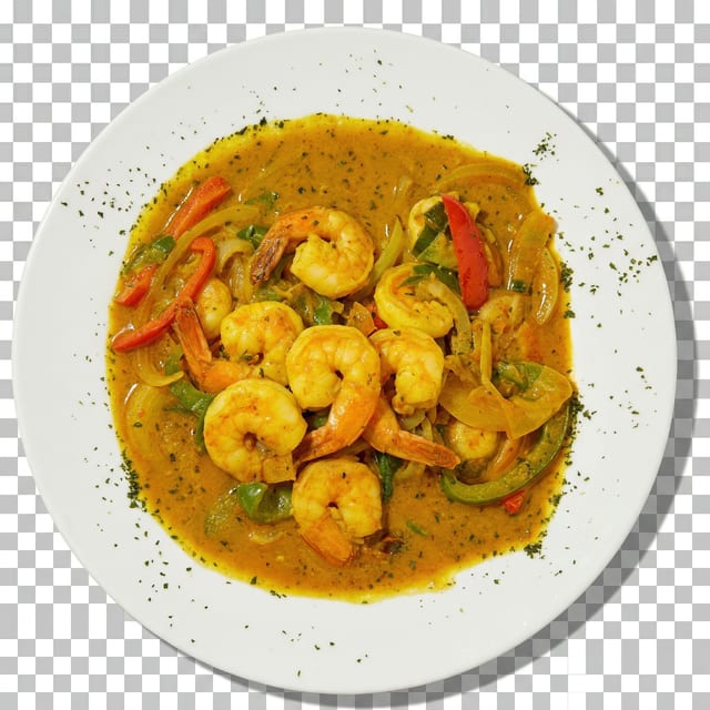 Curry Shrimp.