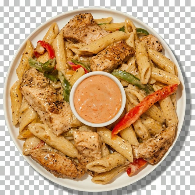Jerk Chicken Rasta Pasta.