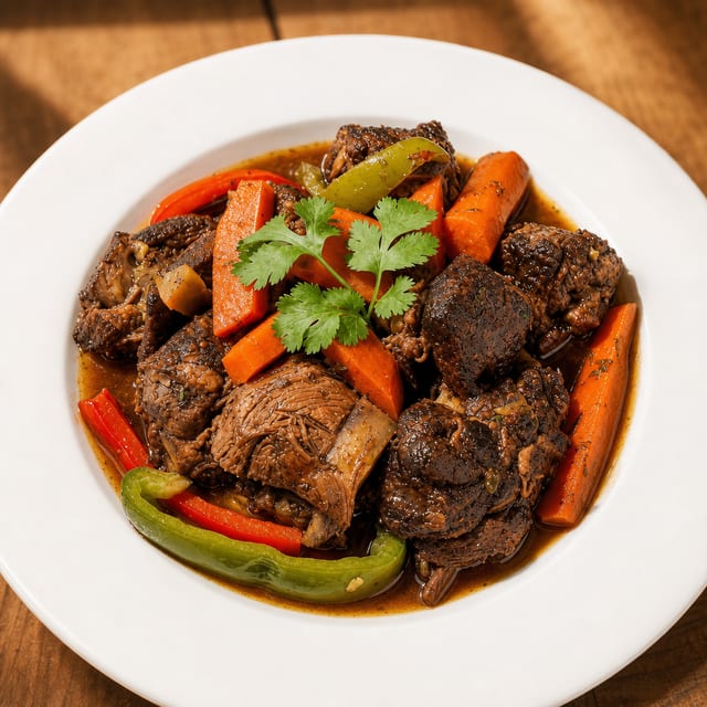 Brown Stewed Chicken.