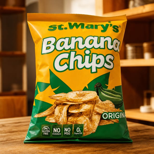 St Mary’s Banana Chips.