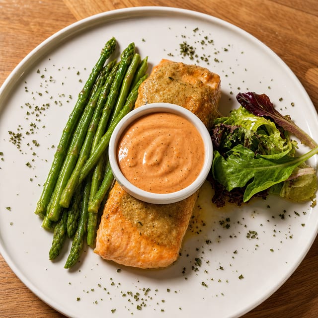Garlic Salmon.