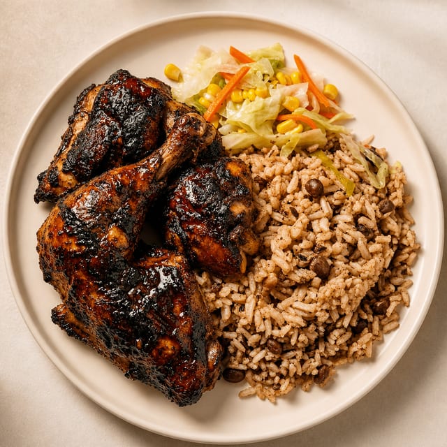 Jerk Chicken Roti.