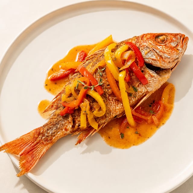 Fried Red Snapper Fish.