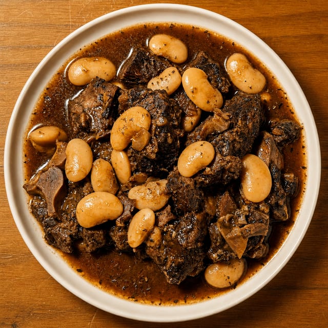 Oxtail & Butter Beans.