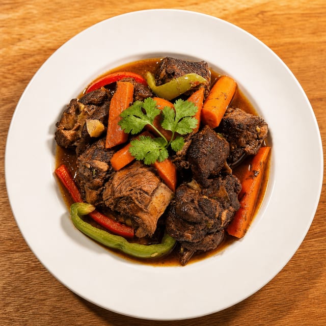 Brown Stew Chicken.