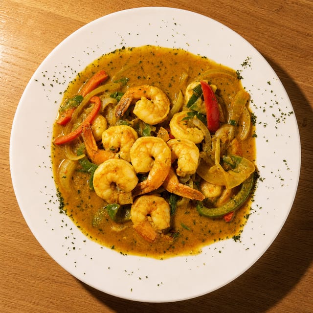 Curry Shrimp.